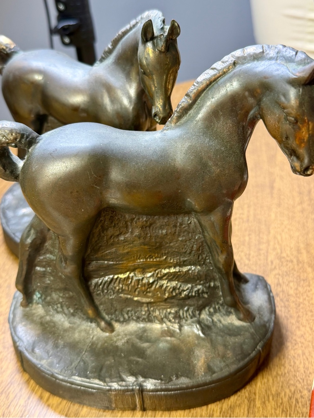 English Country Horse Equestrian Arab Arabian Metal Bookends Dodge Gladys Brown